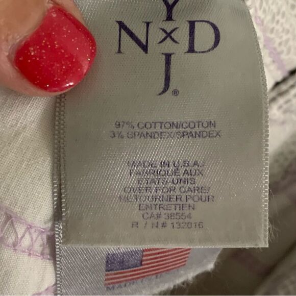 NYDJ Snakeskin Print Jean Style Pants White Beige Size 10 Style# 30247HSP06 - Picture 6 of 7